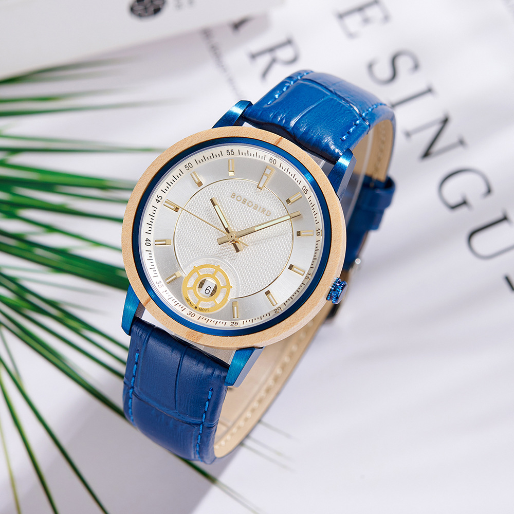 Natural Wooden Men's Watch - Vintage Minimalist Design Casual Quartz Wristwatch for Young…