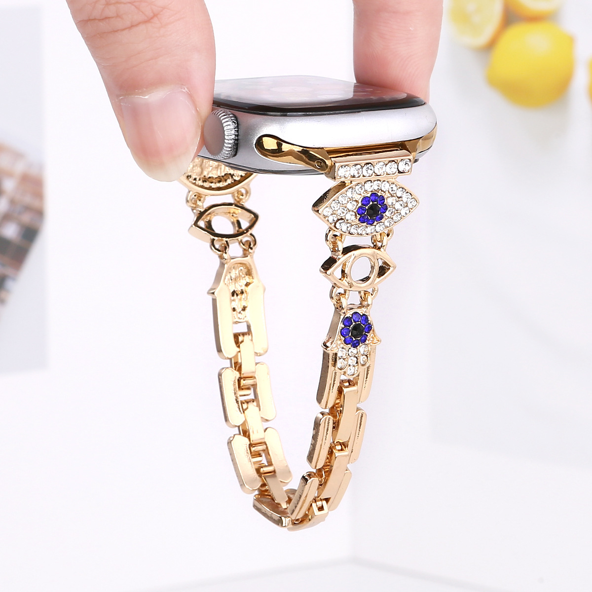 Eyes Diamond Metal Strap For IWatch Wristband Iwatch56789SE Strap