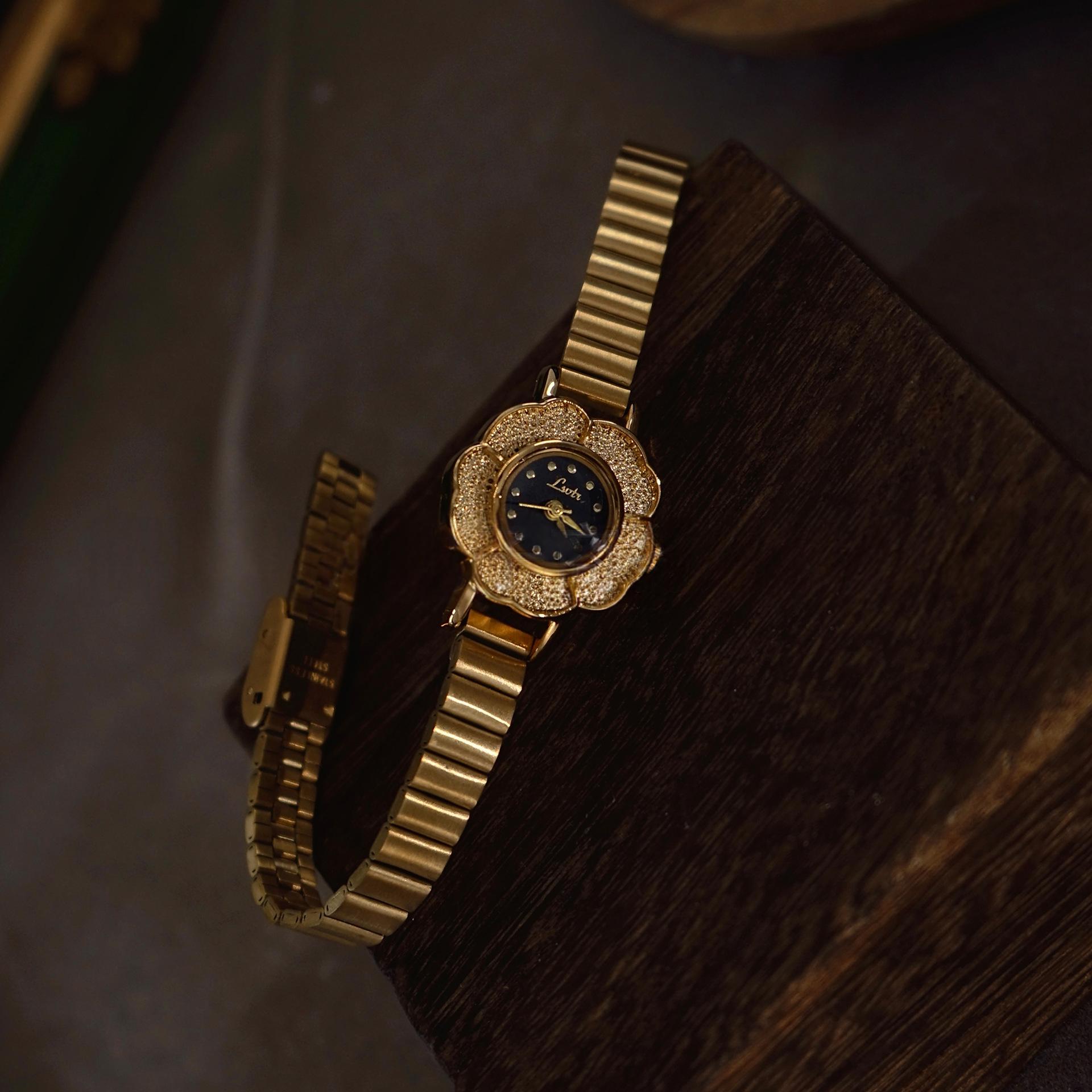 Jewelry-style Mini Gold Womens Watch
