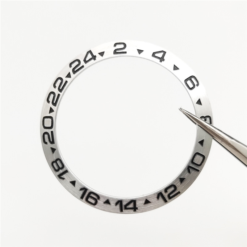 Watch Accessory 38mm Silver Bezel, Replacement For The Black And Green Submariner Case…