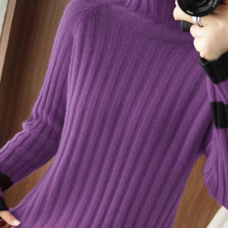 Women's Versatile Round-neck Solid-color Pullover Sweater
