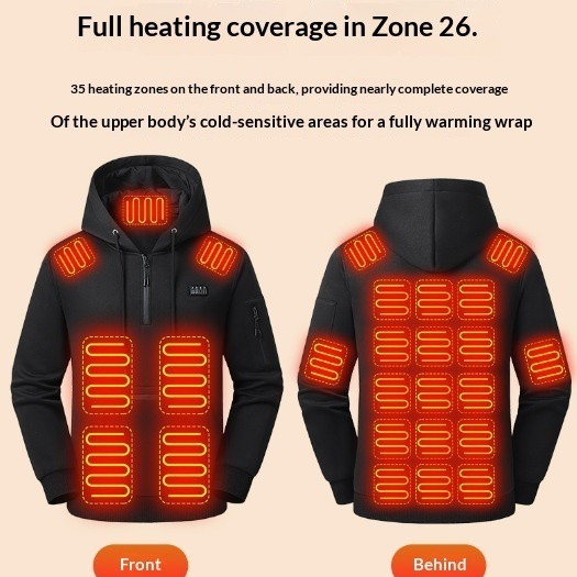 Heated USB Thermostatic Four-Mode Heating Pullover For Men And Women