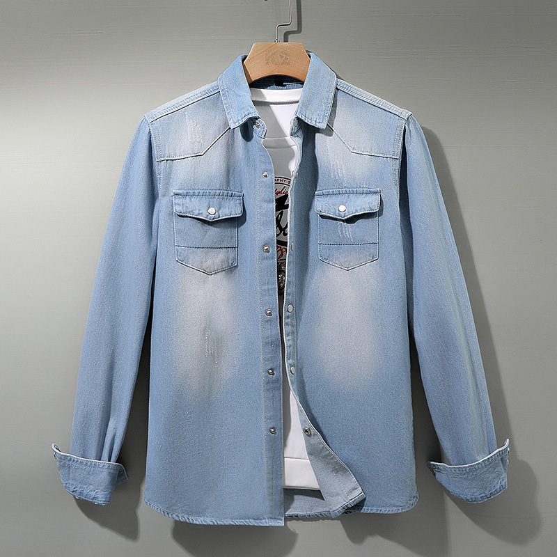 Simple Men's Workwear Shirt For Spring And Autumn