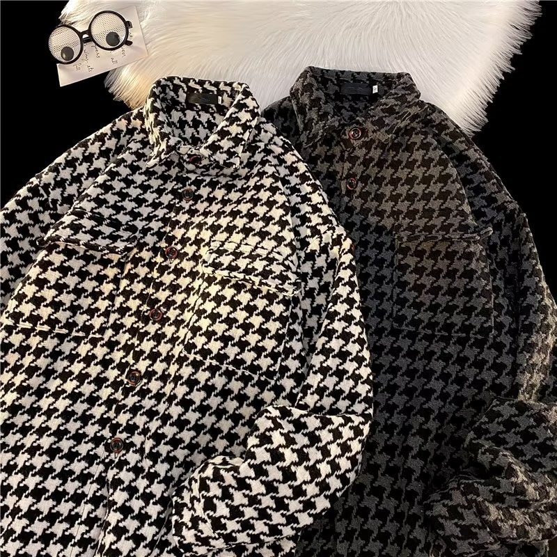 Men's Black And White Plaid Coat Trendy On Instagram