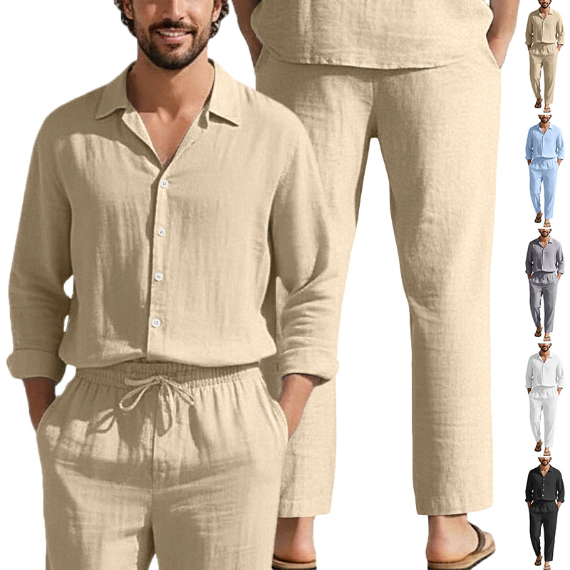 Independent Station American Four Seasons Linen Men's Casual Loose Beach Sun Protection…