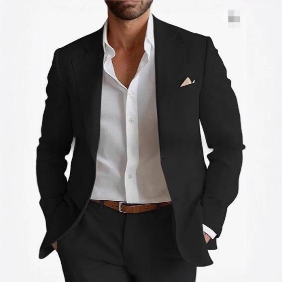 Men's Linen Business-casual Suit Set
