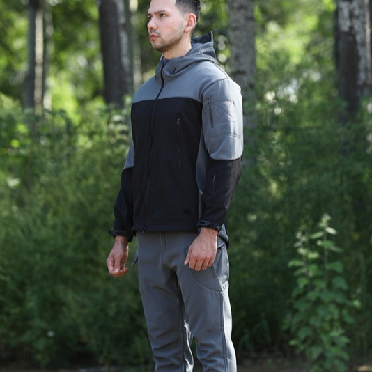 Second-generation Spliced Sharkskin Windproof Jacket And Pants Set