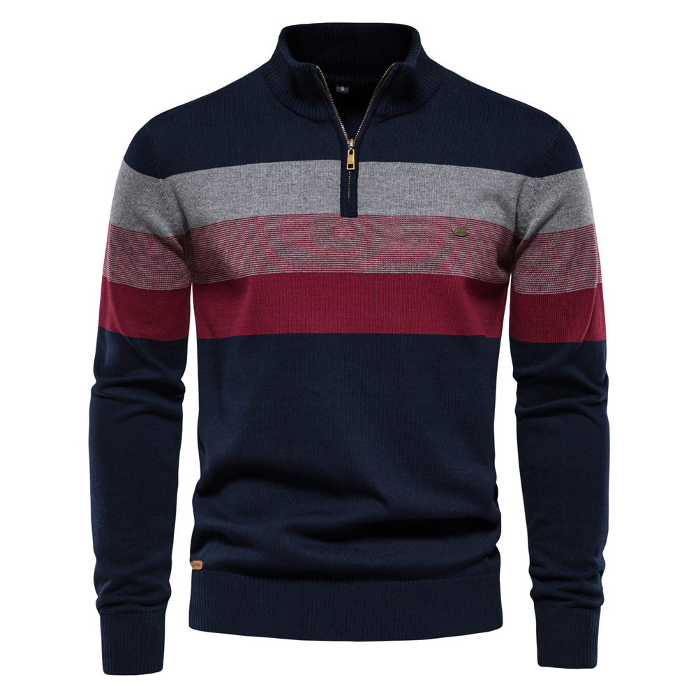 Europe And The United States Autumn And Winter New Men's Open Chest Collar Men's Sweater…