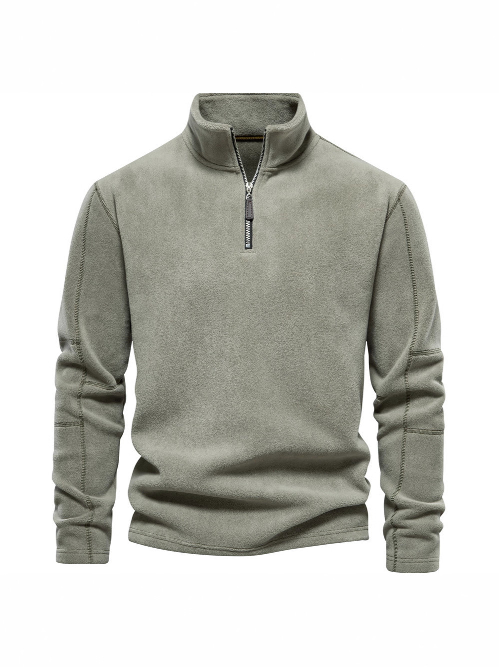 Men's Autumn And Winter New Style Stand-Up Collar Half-Zip Long-Sleeved Polo Shirt Trendy…