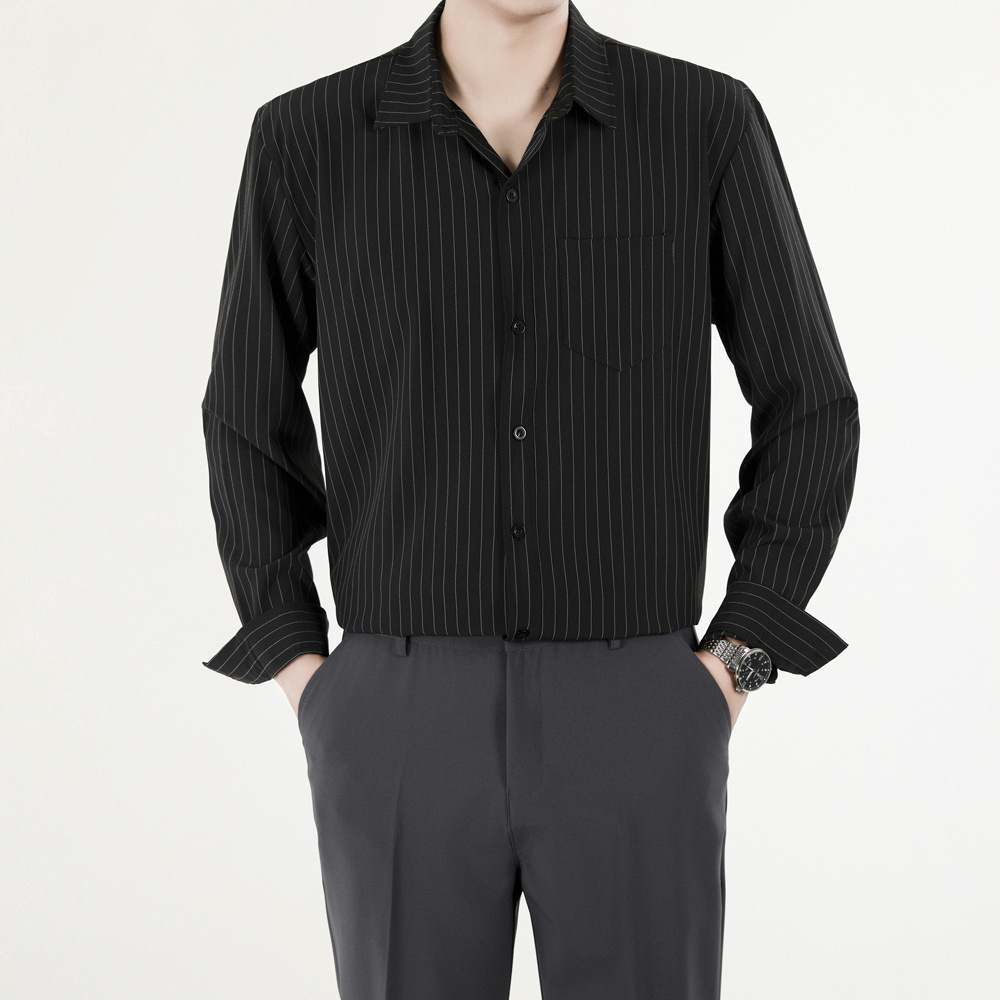 Men's Long-sleeve Business-casual Shirt Slim-fit Wrinkle-free Men's Shirt