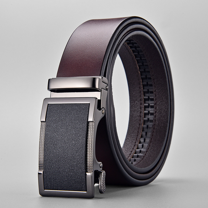 Golden World Popular Men's Belt, Two-Layer Cowhide, Guangzhou Alloy Automatic Buckle…