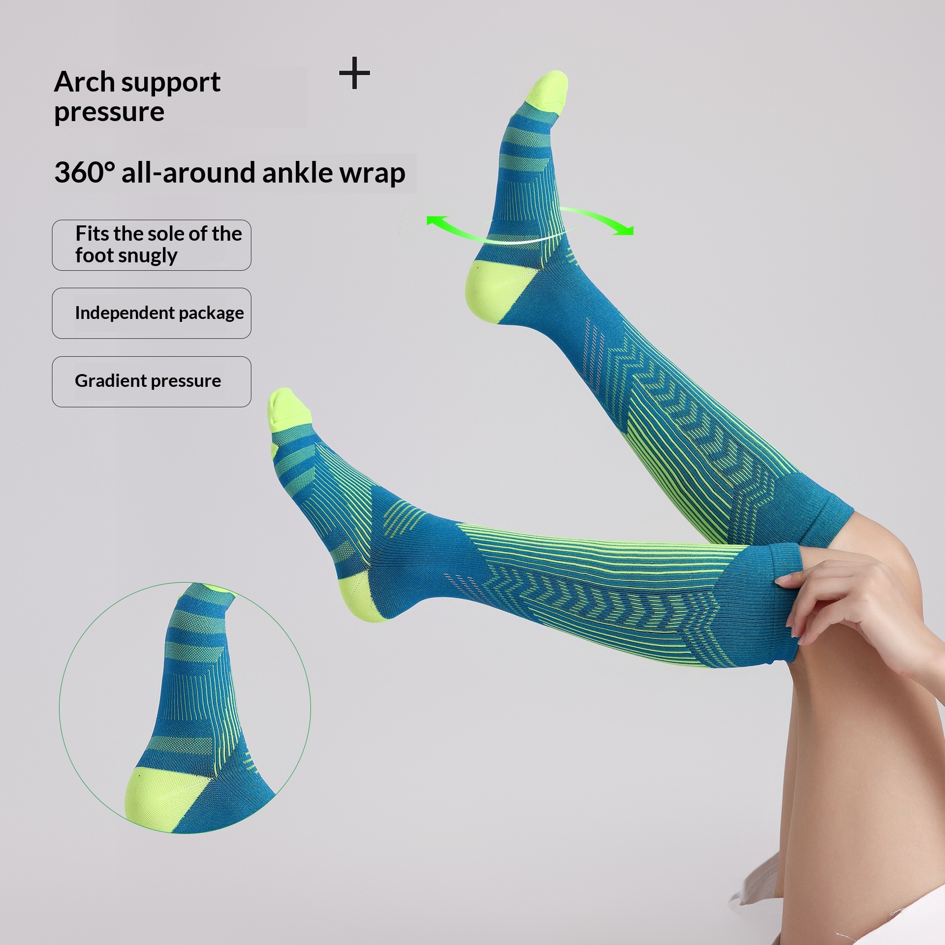 Professional Compression Socks For Sports Fitness And Runningleg Compression Socks