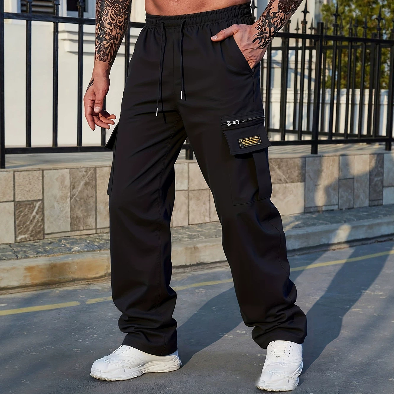 Hiking Drawstring Cargo Casual Pants