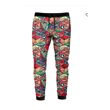 Printed Christmas Snowflake Straight-leg Sweatpants Unisex