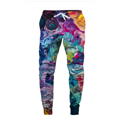 3D Digital Print Street-style Trousers