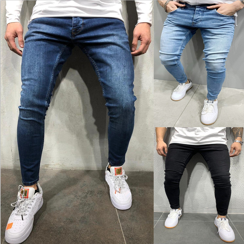 European And American Men's Stretch Tight Skinny Jeans For Independent Station Classic…