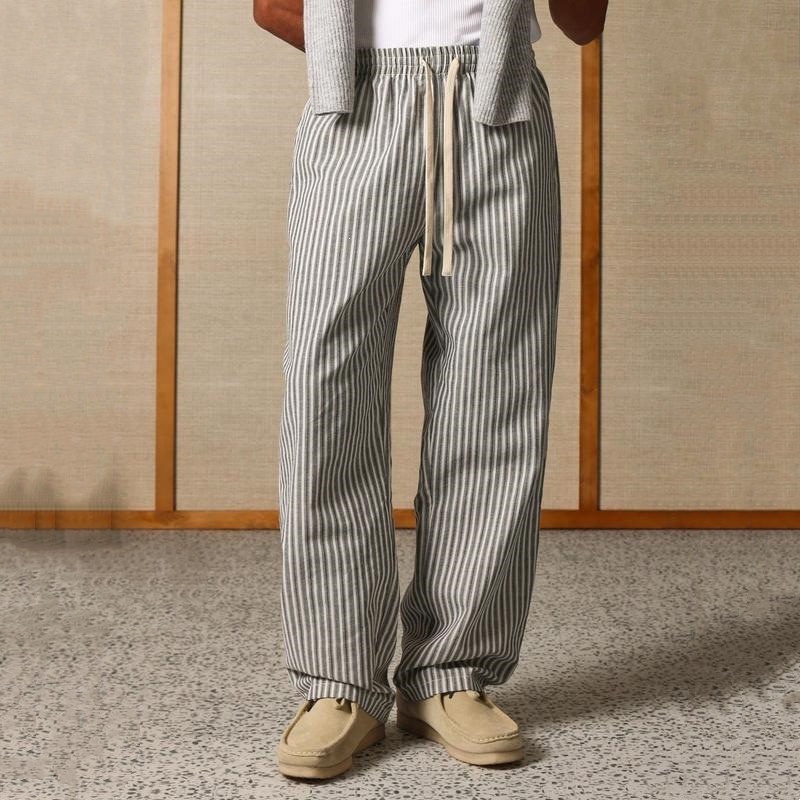 Relaxed Striped Pants Vertical-striped Casual Pants