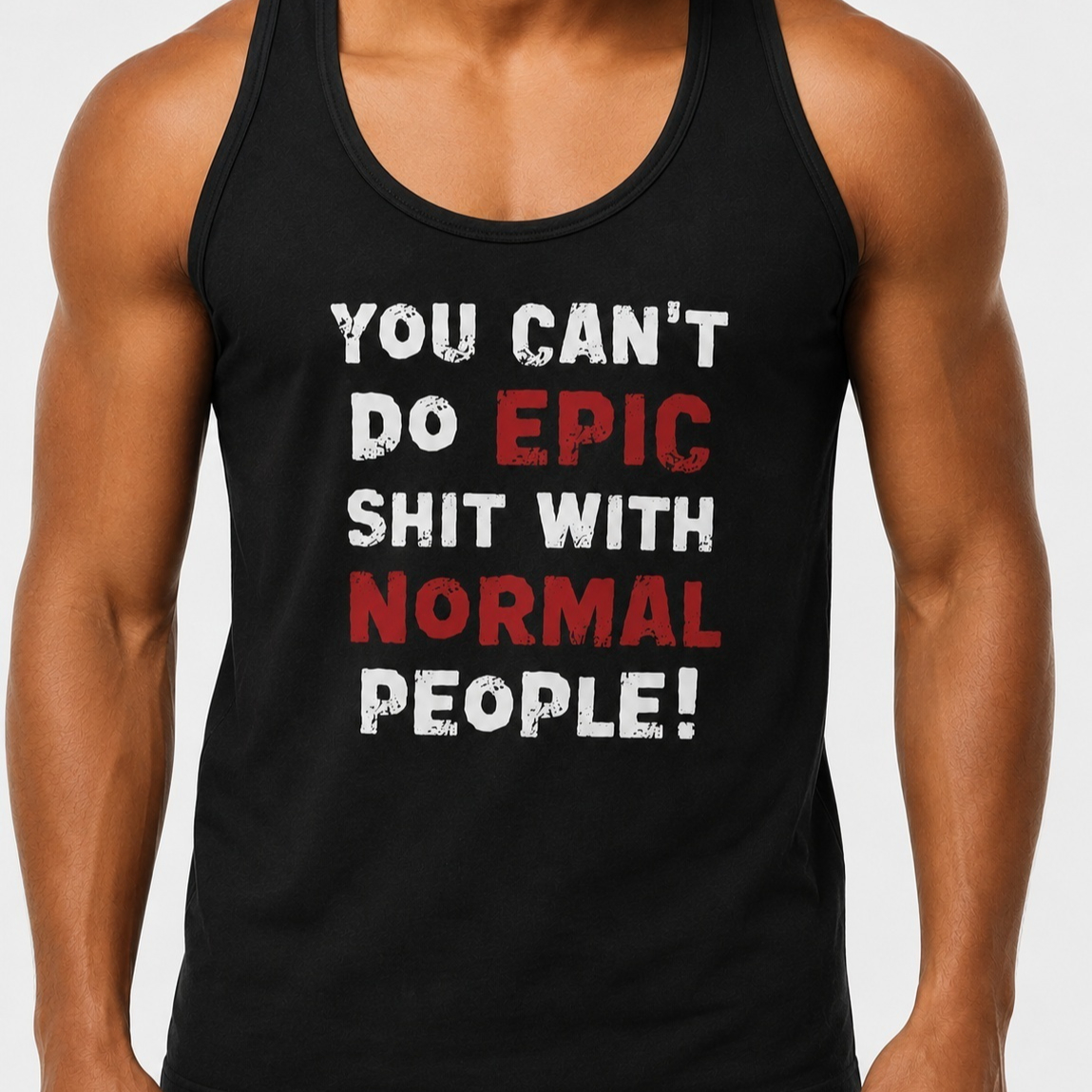 Casual Black Printed Vest For Men