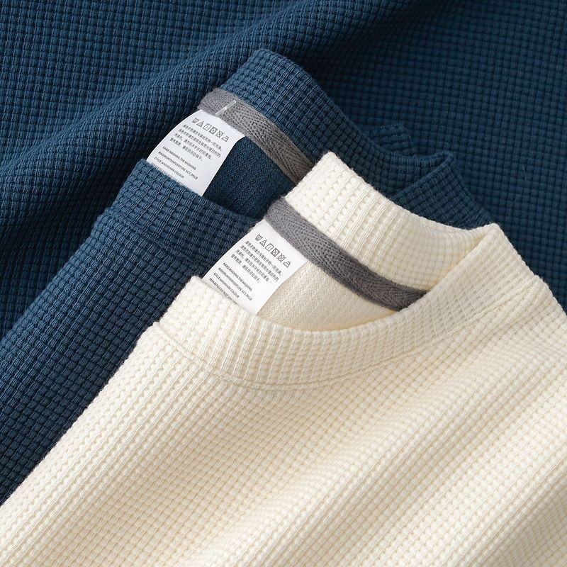 Men's Waffle-knit Crew-neck Short-sleeve Top