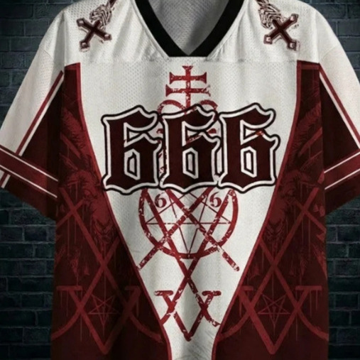 Retro Color-Block V-Neck Loose Sports Jersey