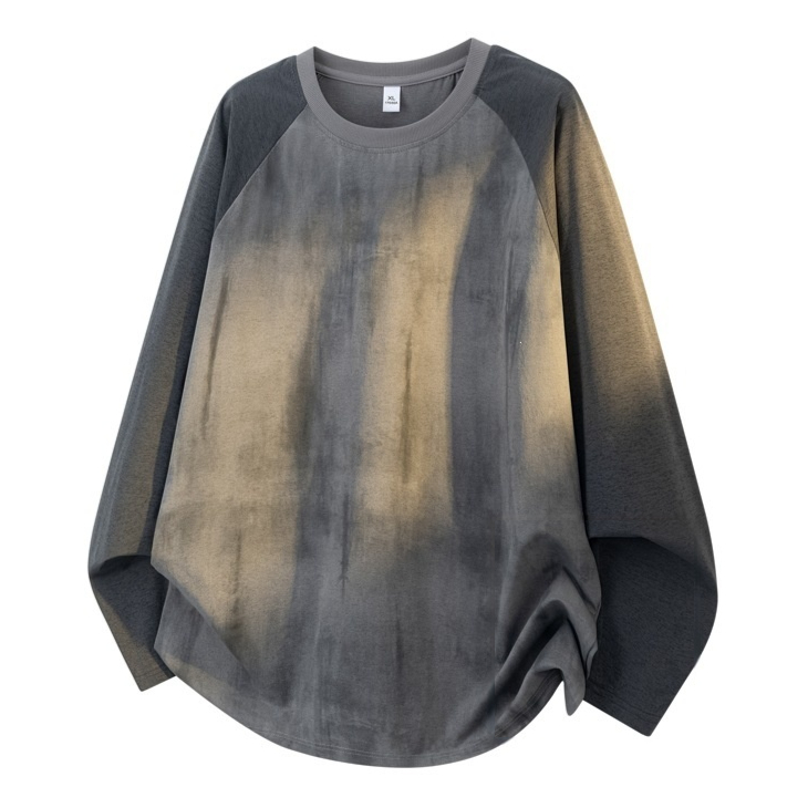 Breathable Color-blocked Casual Crew-neck Top