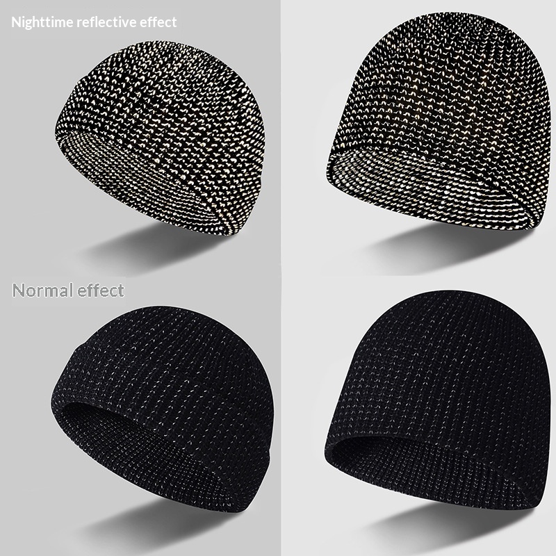 Nighttime Reflective Yarn Knitted Sports Cap
