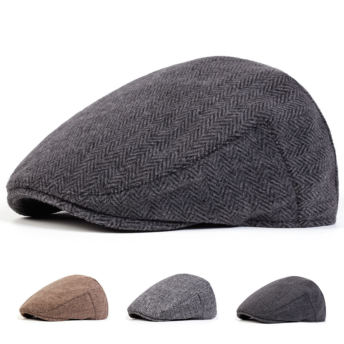Simple Striped Beret Men's Casual Hat Painter's Cap