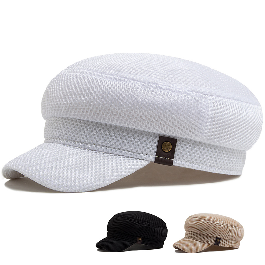 Retro Artistic Flat-top Breathable Mesh Casual Cap