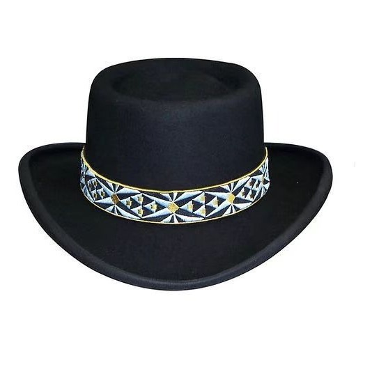 Braided Ribbon Decorated Pure Wool Felt Hat