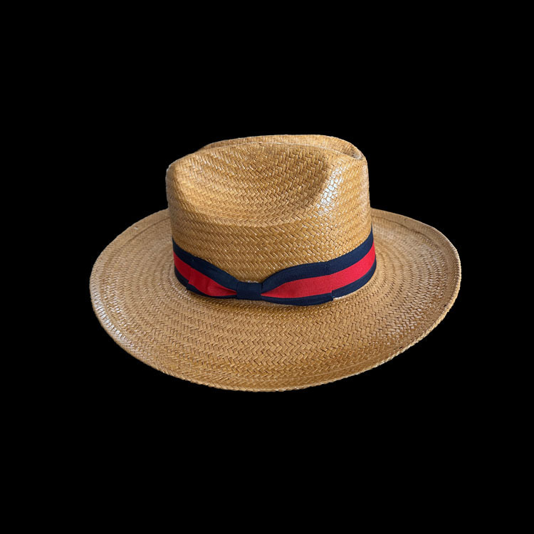 Solid-color Denim-style Straw Hat With Embellishments