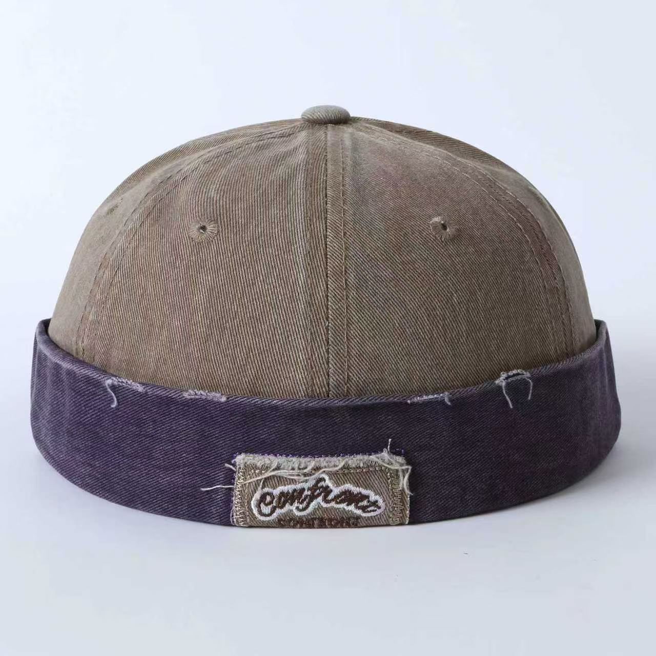 American-style Retro Distressed Washed Vegetable-pulp Hat With Appliqued Letters, Hip-hop…