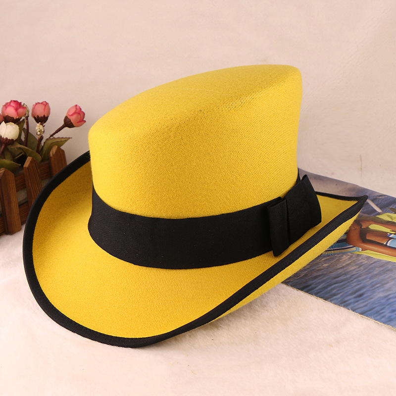 Womens Fashionable Rolled-brim Felt Wool Hat