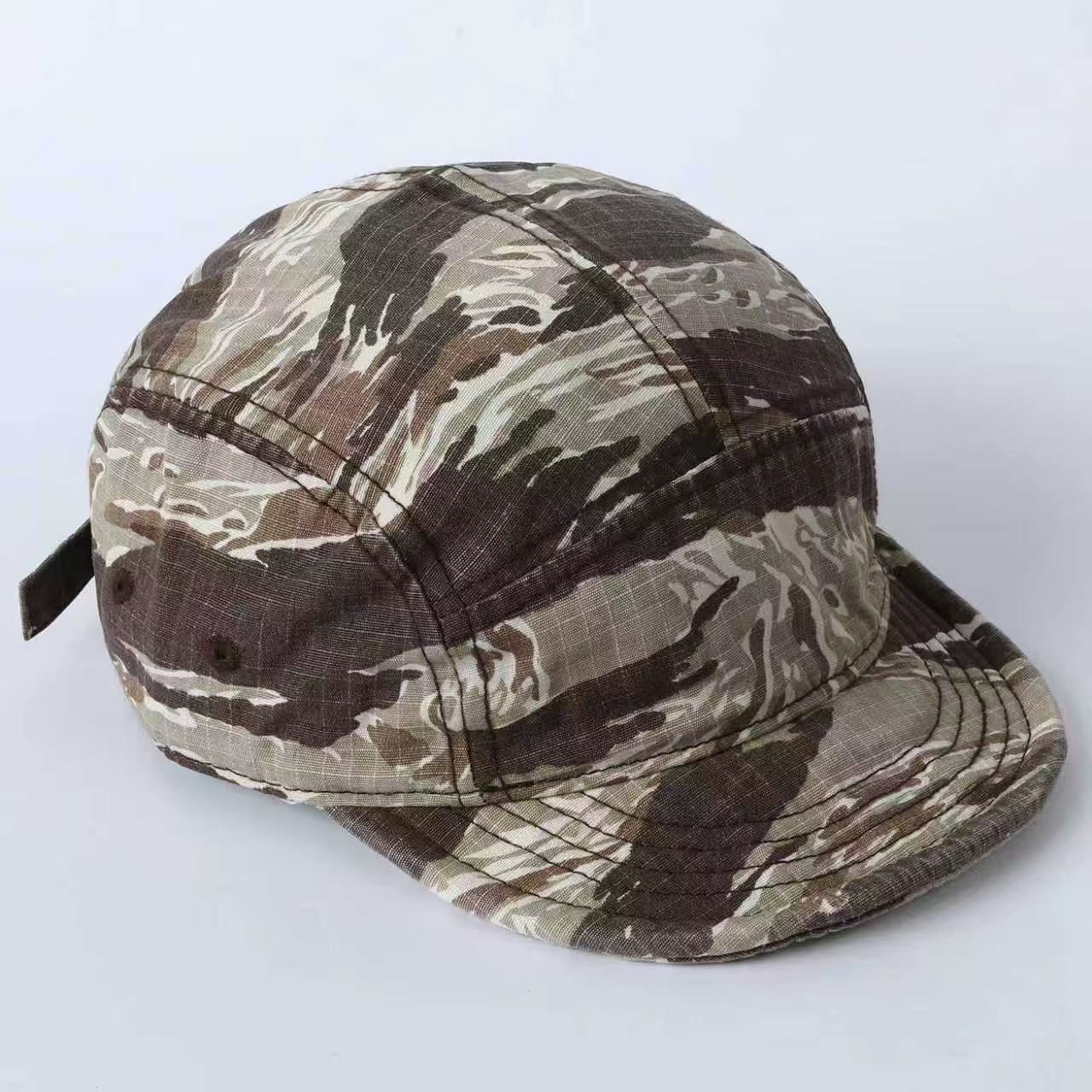 Retro Workwear-style Camouflage Short-brimmed Baseball Cap Suitable For Outdoor Hiking…