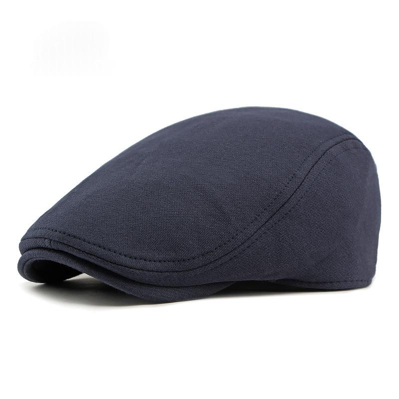 Knitted Cotton Beret British Retro Versatile Simple Newsboy Cap Trendy