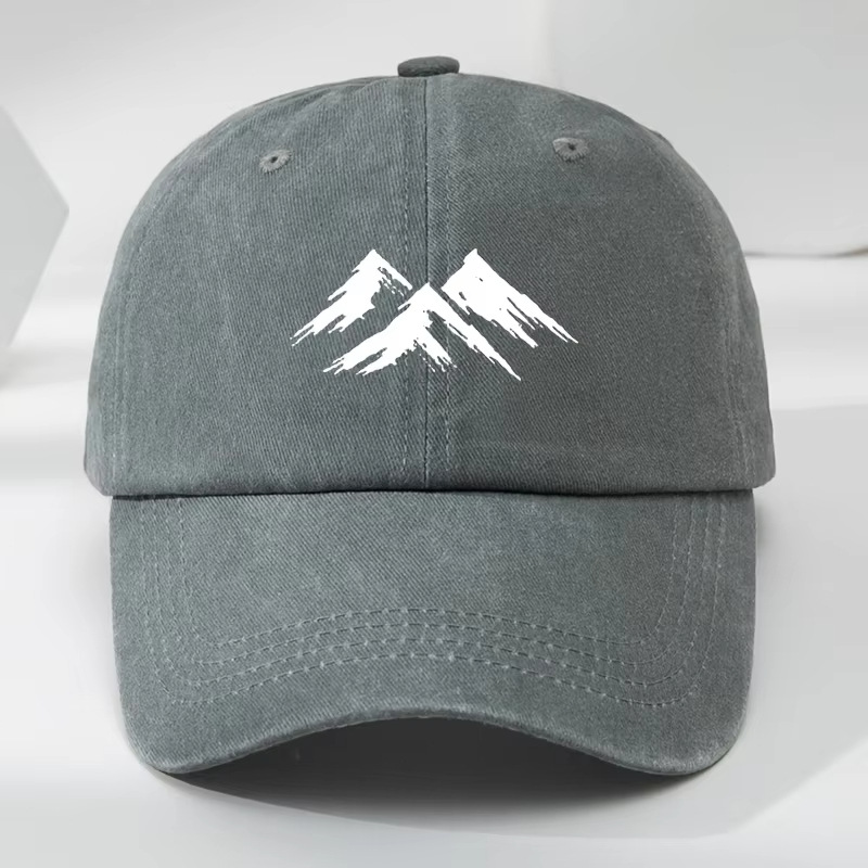 Printed Vintage Distressed Washed Mens Casual Cap