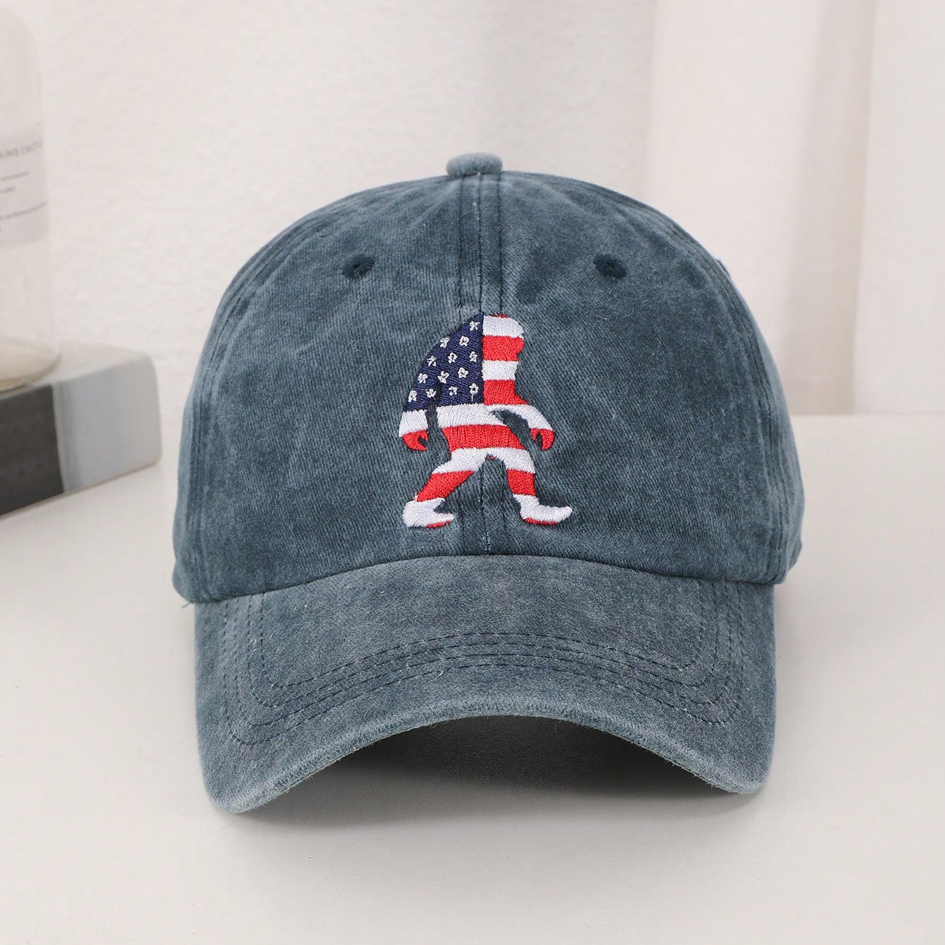 Summer Couple Vintage Washed Baseball Cap, Cute Embroidery Trendy Casual Hat For Daily…