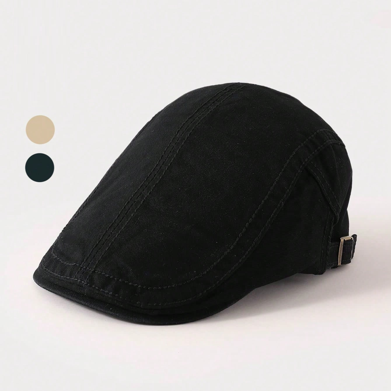 Simple And Casual British-style Landscape Hat With Simple Stitching And Short Brim…