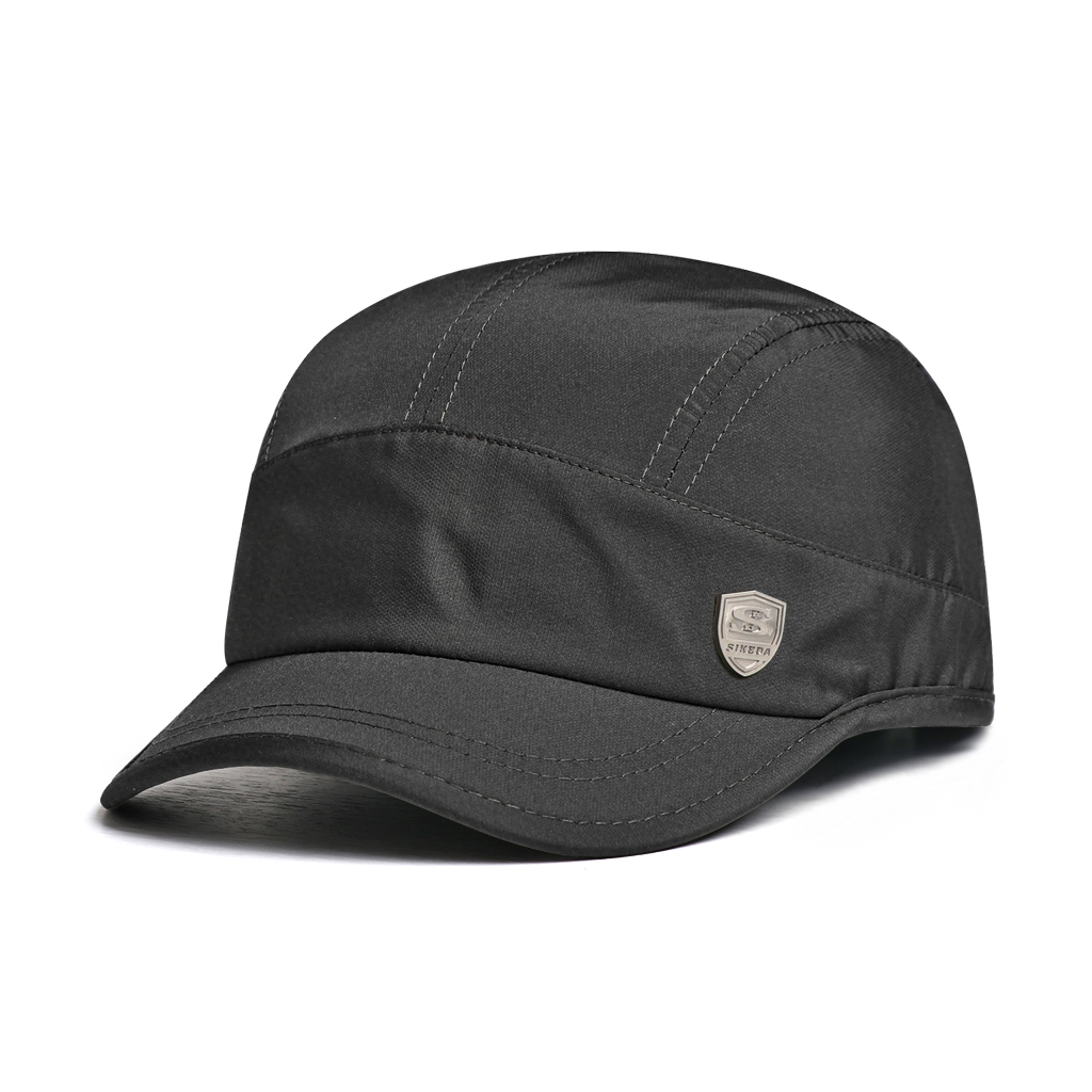 Lightweight, Breathable, Quick-drying Baseball Cap With Metal Emblem, Short Brim…