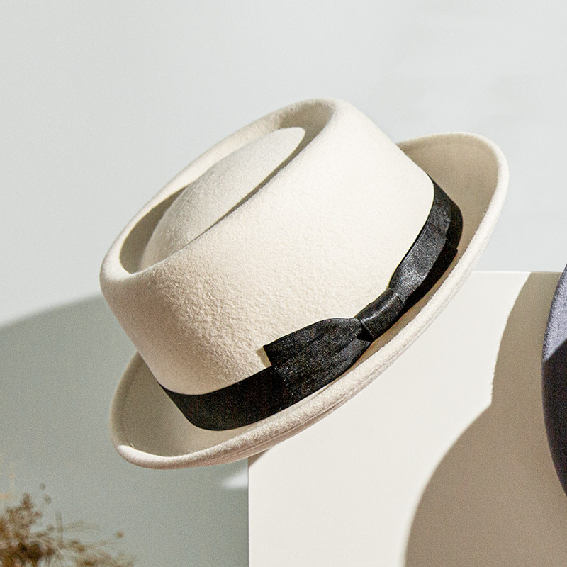 Wool Felt Hat Versatile Top Hat British-style Formal Hat