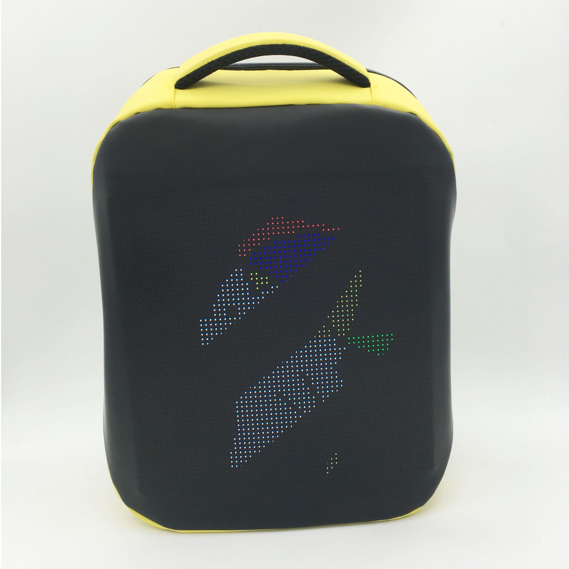 Regular LED Backpack Cycling Double Shoulder Bag DIY Text Animation Polyester Material…