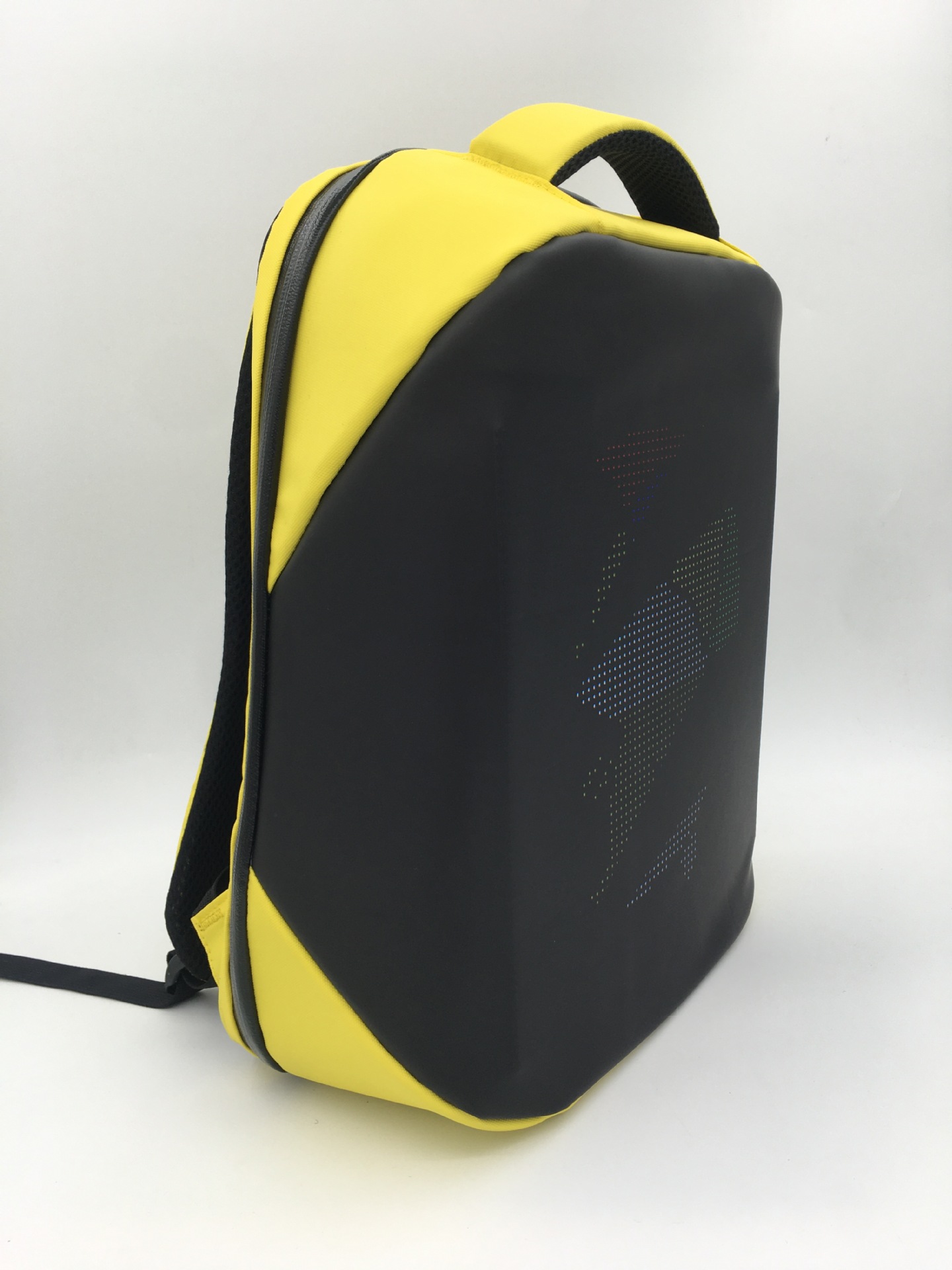 Regular LED Backpack Cycling Backpack DIY Text Animation Polyester Material - Yellow WIFI