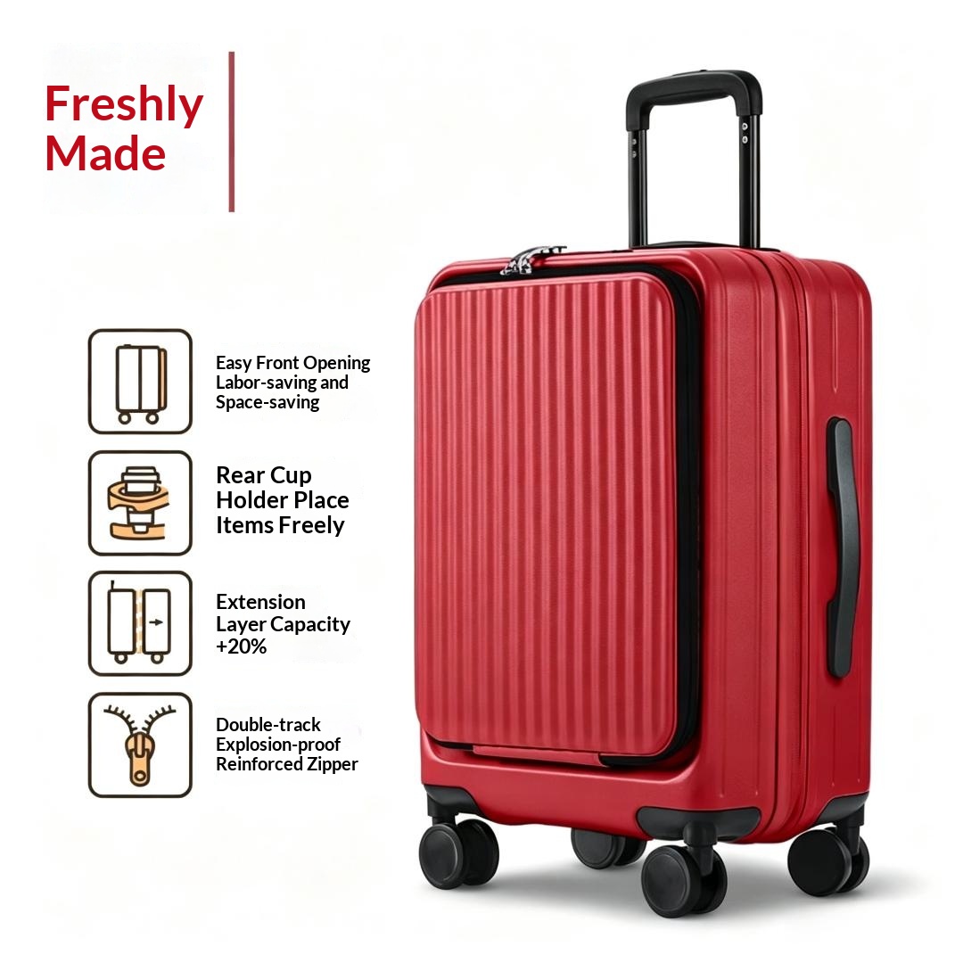Haitang Chenhong -New Side-Opening Expandable 20-Inch Carry-On Rolling Suitcase 26-Lock…