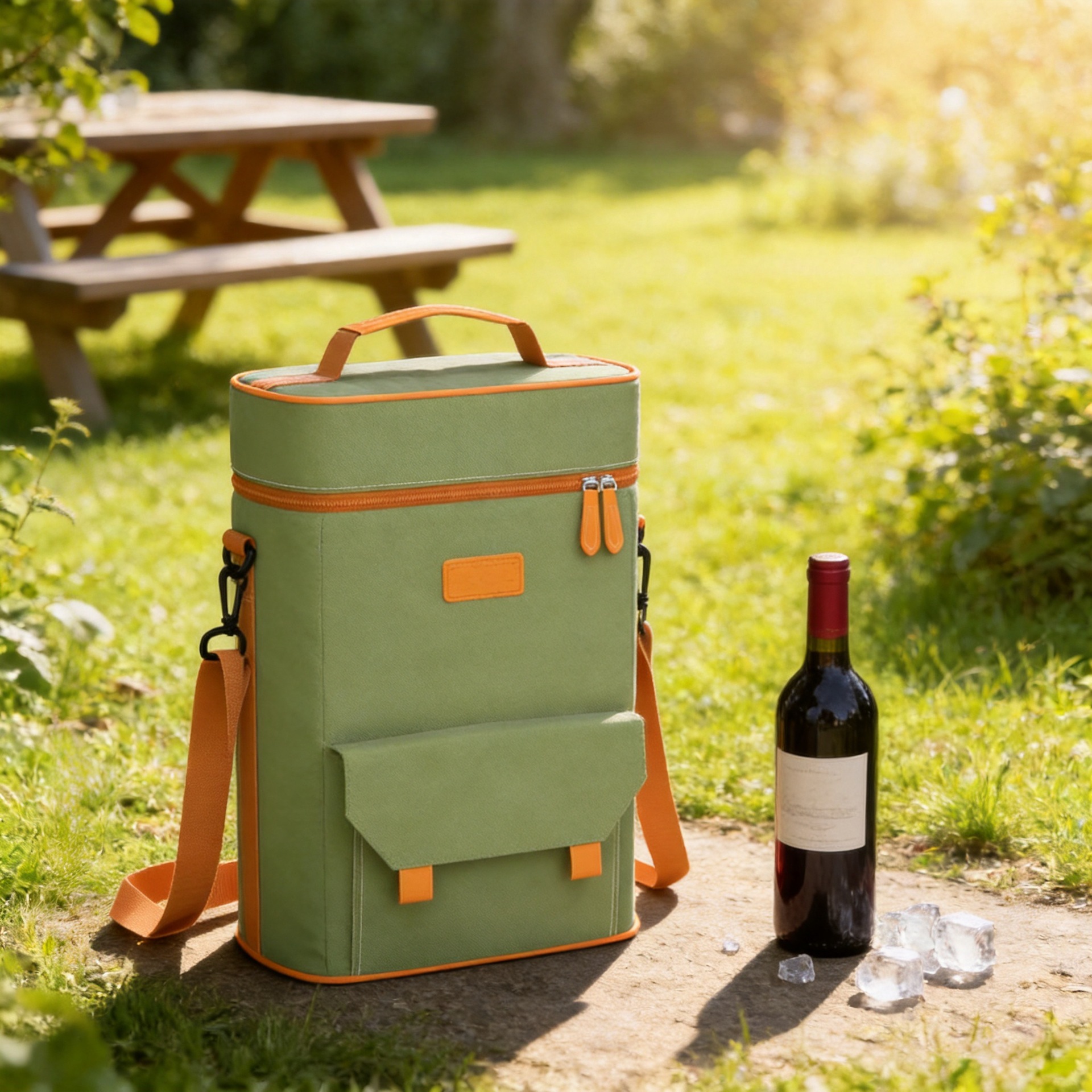 Red Wine Bag Refrigerated Insulated Portable Foldable Waterproof Handbagcrossbody Bag For…