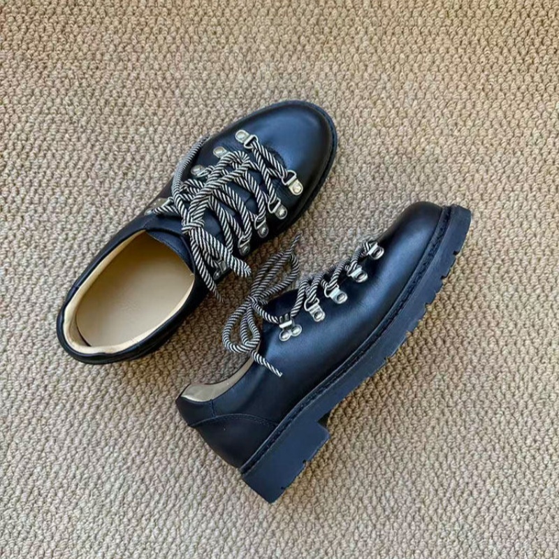 Leather-lined Hiking Derby Shoes For Men