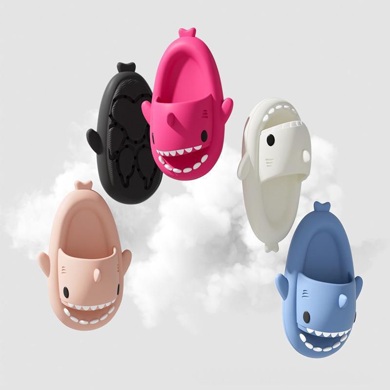 Couple's Thick-soled Shark Slippers