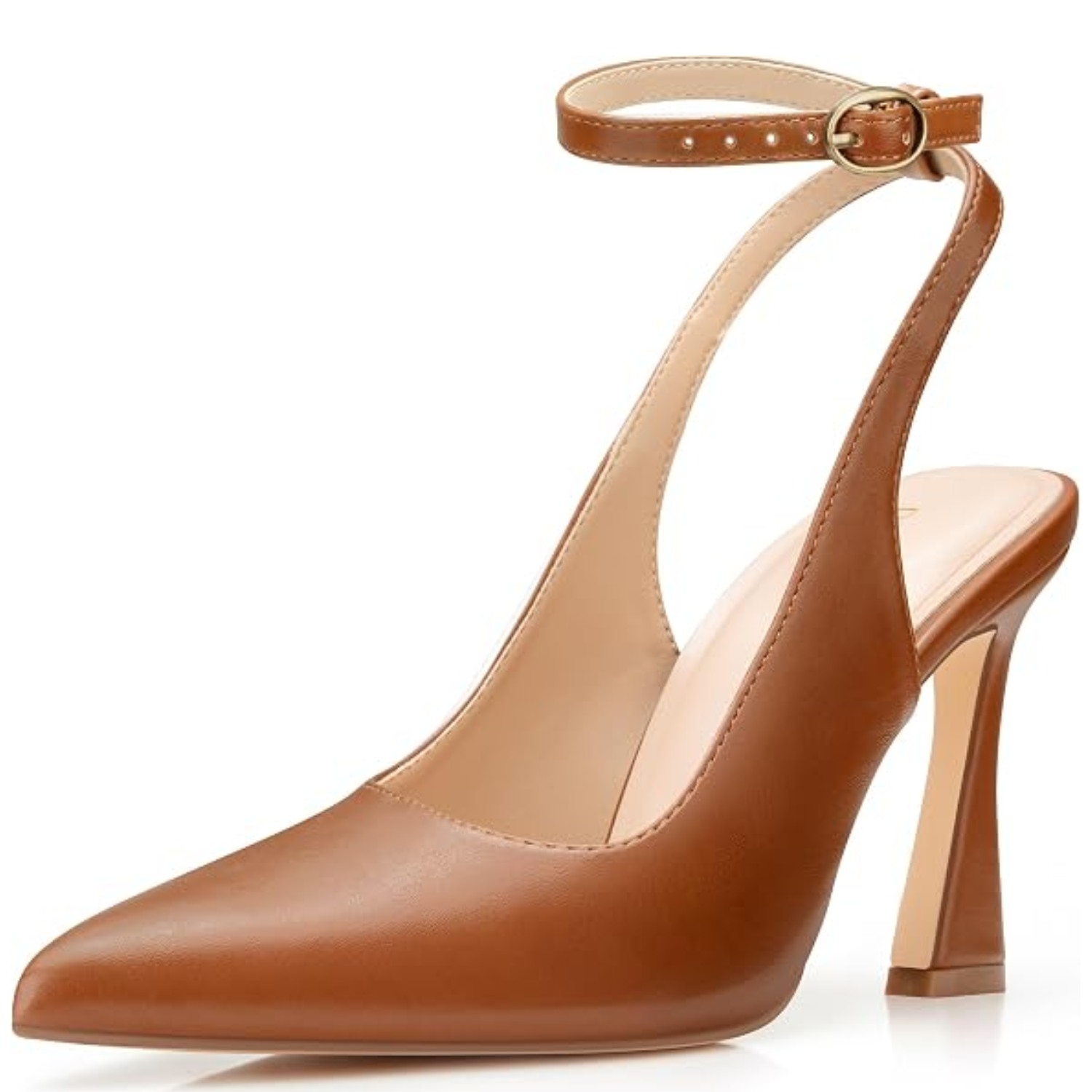 Womens Pointed Closed Toe Heels Stiletto Slingback High Heel For Women Dressy Pumps For…