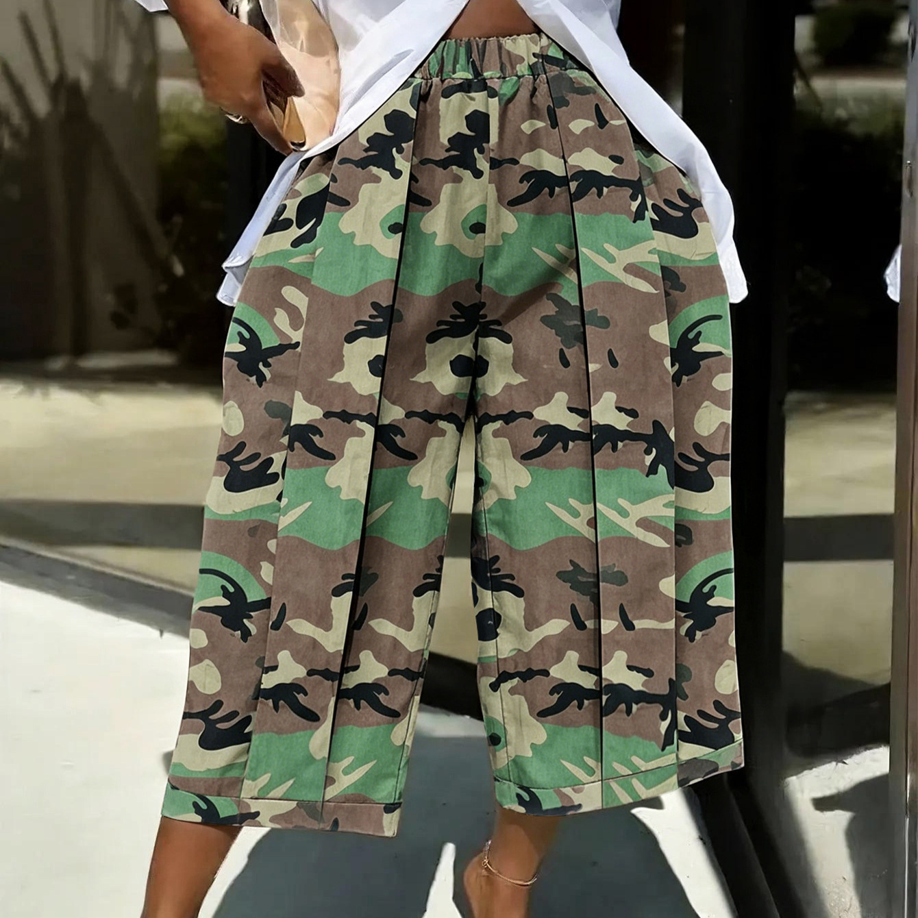 Fashionable Casual Camouflage Cargo Pants For Women