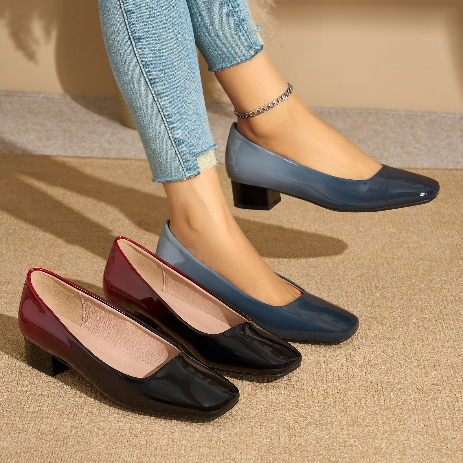 Gradient Color Elegant High-Heel Shoes For Women