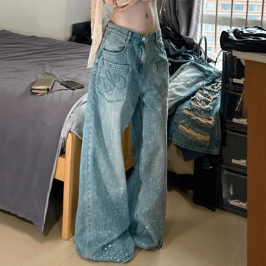 Loose Drooping Mopping Slimming And Straight Wide-leg Pants