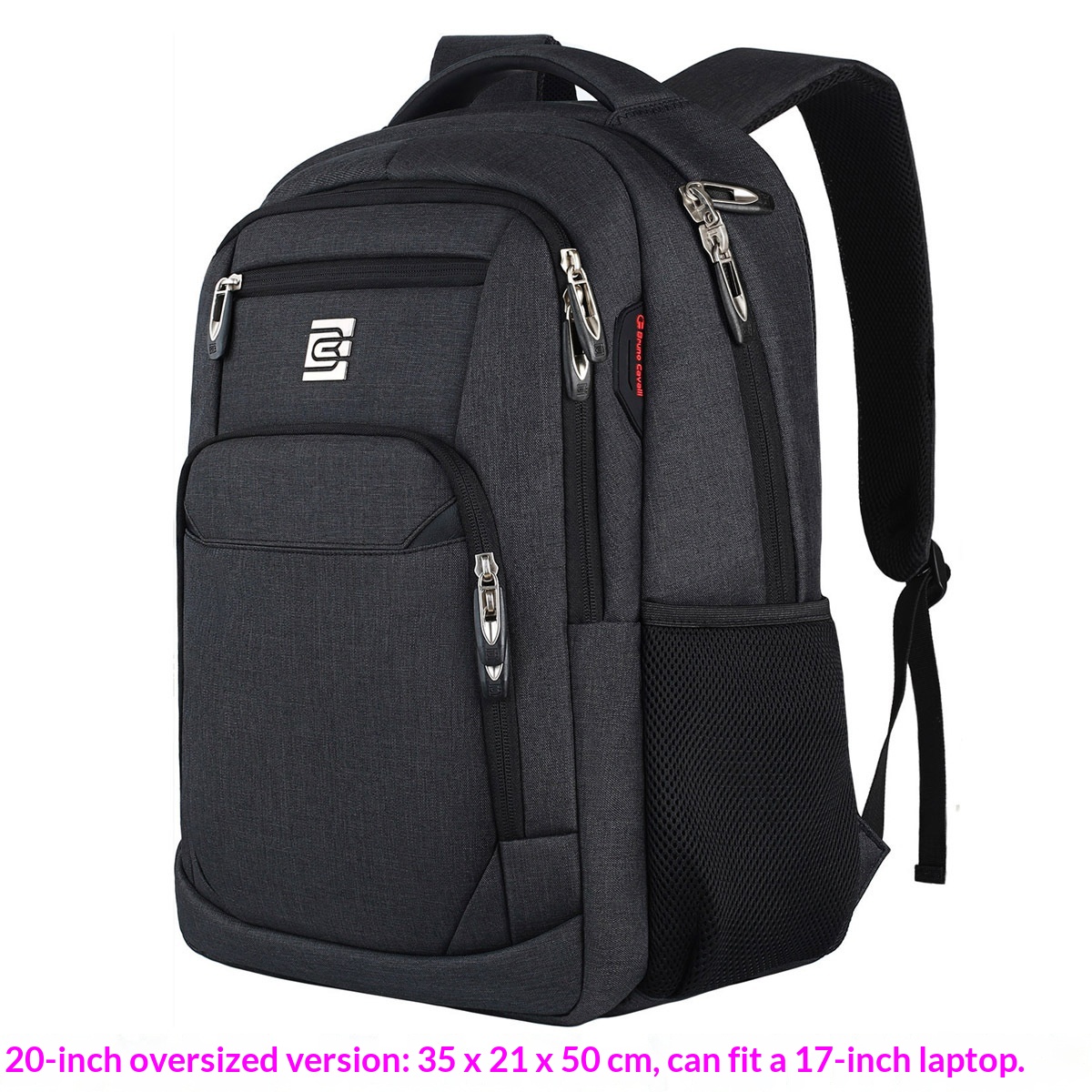 BC Men's Business Backpack Oxford Cloth Waterproof 16 Inch Large Capacity Multi…
